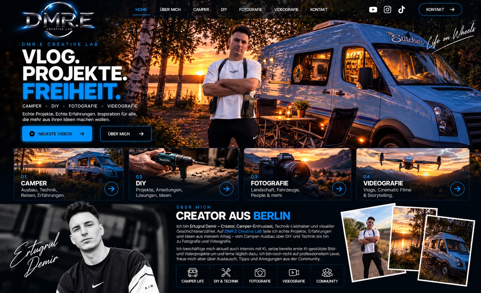 DMR.E Creative Lab – Vlog, Projekte, Freiheit