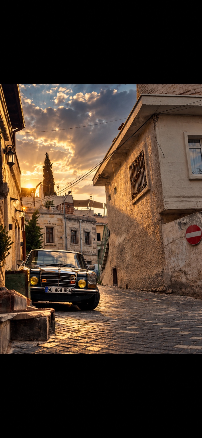 Abendstimmung in einer historischen Gasse